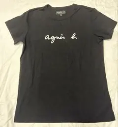 agnes b. アニエスベー ロゴTシャツ ブラック サイズ1 美品のサムネイル