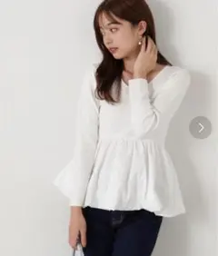 PROPORTION BODY DRESSING ペプラムニット