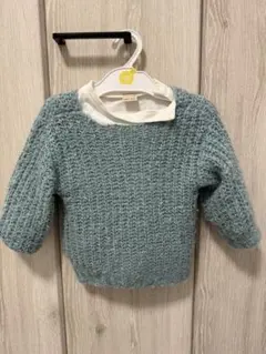 petit main 水色 ニットセーター 80cm