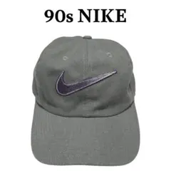 90s NIKE ビッグロゴ刺繍 ストラップバックキャップ ナイキ