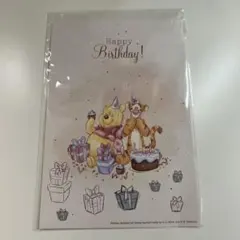 ディズニーストア　くまのプーさん　バースデー　ポストカード