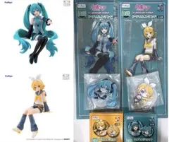 初音ミク フィギュア フリューくじ アクスタ 缶バッジ ボカロくじ 鏡音リン