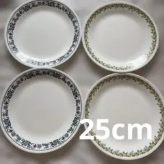 コレール　プレート　ブルー　グリーン　Corelle 大皿　4枚セット 花柄のサムネイル