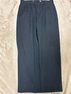 最終値下げ 90sラルフローレン ウール ワイドスラックス グレー系