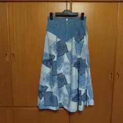 ヴィンテージ古着バンダナ柄　ロングスカートのサムネイル