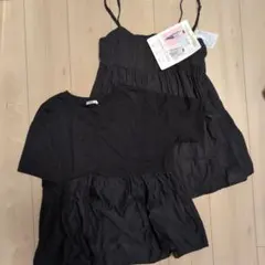 トップス 2点セット ブラック