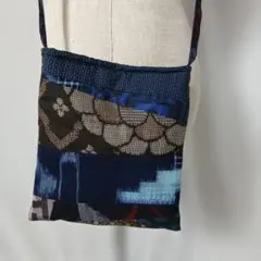 ネ*ー様 着物リメイク　大島紬や絣などパッチワークスマホショルダー（ミニショルダ