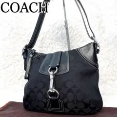⭐極美品⭐COACH シグネチャー ハーフムーン ショルダーバッグ