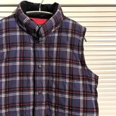 旧タグ BEAMS チェック柄 キルティングベスト 中綿 OLD GAPのサムネイル