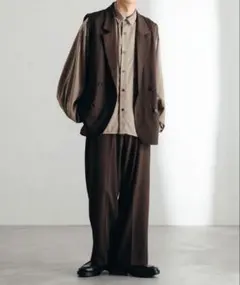 epnok ダークブラウン テーラードジャケット セットアップ