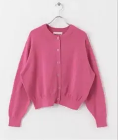SENCE OF PLACE◆クルーネックコットンカーディガンピンク