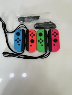 switch ジョイコン ジャンク 4本セット➕ストラップ新品2本セット