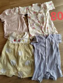 プティマイン、オーガニカリー80ロンパース4着まとめ