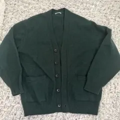 グリーン ニットカーディガン
