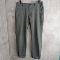 【ユニクロ】グレーのおしゃれスウェットパンツ　ウエストゴム　M　W78のサムネイル
