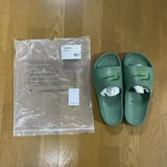 LACOSTE グリーンスライドサンダル