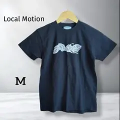 【ローカルモーション】Tシャツ ネイビー 刺繍ロゴ M Y2K カジュアルのサムネイル