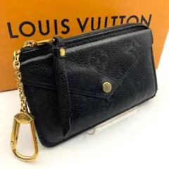 IC搭載 ルイヴィトン ポルトカルトレクトヴェルソ コインケース 財布 革 黒