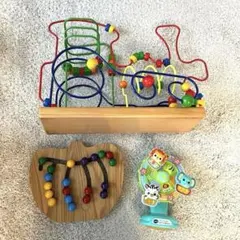 知育玩具　木のおもちゃ　＋おまけ　まとめ売りのサムネイル