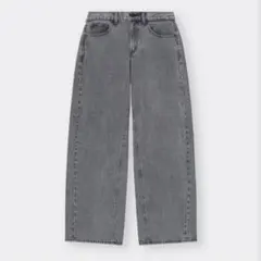 新品 gu ローライズバギージーンズ　XL グレーのサムネイル