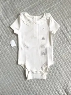 【新品未使用】baby GAP レース襟付き細リブボディスーツ　3-6M