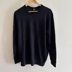 ビジネスにプライベートに！　UNIQLO ネイビー ニット セーター XL