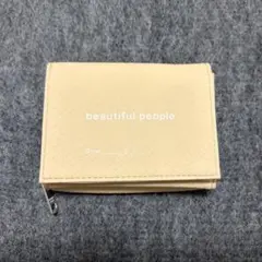 beautiful people 三つ折り財布 ベージュのサムネイル