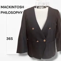 MACKINTOSH PHILOSOPHY 綿麻ジャケット ネイビー アウターSのサムネイル
