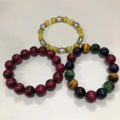 【まとめ売り￼】ハンドメイド￼ ブレスレット 3点セット