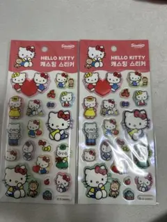 サンリオ 韓国限定ハローキティ ぷくぷくぷっくり マシュマロ シール 2個セット