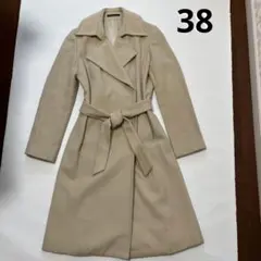 イネド　アンゴラ混ロングコート　38