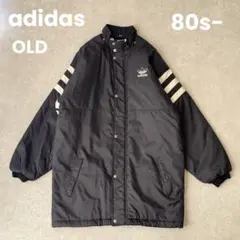 80s old adidas 万国旗 ロゴ刺繍 ナイロン中綿コート Y2K