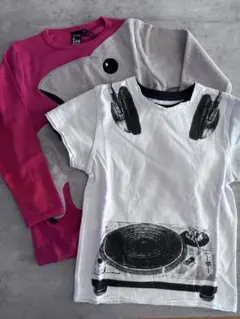 長袖Tカットソー　Tシャツ　DJ 　象　北欧　2枚セット　2歳　新品　インポート