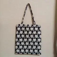 トートバッグ　エコバッグ　A4サイズ　ねこ柄　ハンドメイド