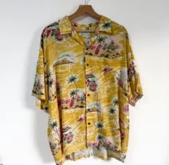 KoleKole Hawaii USA 半袖 アロハシャツ XL 黄色 イエロー