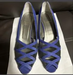 Christian Dior クリスチャンディオール パンプス ブルー メッシュのサムネイル