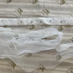 レース　ビーズ刺繍　ベルト