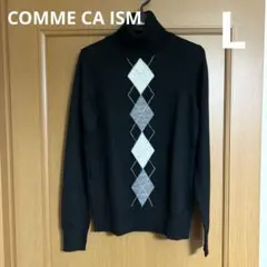 【新品】COMME CA ISM タートルネックセーター　L ブラック　ニット