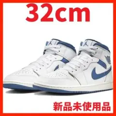 エアジョーダン ワン MID 白 青 32cm 箱付き