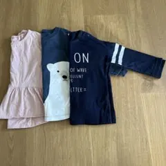 無印・UNIQLO 90 Tシャツ・カットソー 3点セット