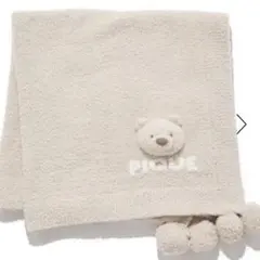 ベージュ クマ刺繍 ブランケット gelato pique ジェラートピケ