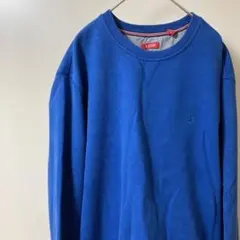 IZOD 青 クルーネック 長袖トレーナー　L