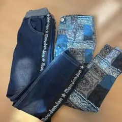 長ズボン　130㎝　デニム　パンツ　ムージョンジョン