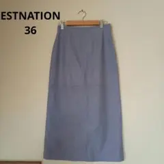 ESTNATION　エストネーション　リネン素材タイトスカート ロング丈　36のサムネイル