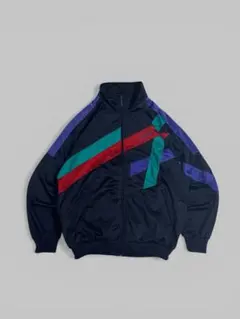 80s adidas multi color track jacket