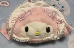 【新品】 サンリオ マイメロ フェイス形ポーチ ホワイトフリル ロリータのサムネイル