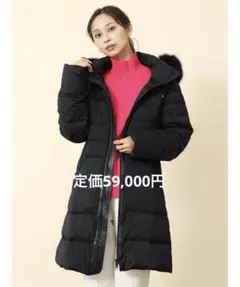 最終値下げ♡新品⭐︎フォックスファー付きロングダウンコート　フェンネル　黒