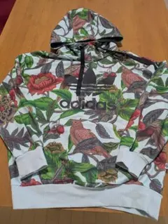 adidas 柄パーカー　M