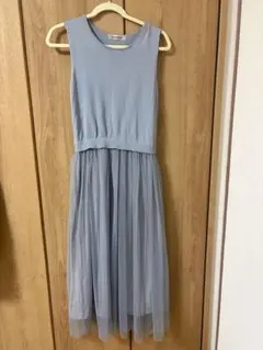 MISCH MASCH ドッキングニット　チュールワンピース ノースリーブ　M