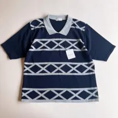 used レトロ 襟付き ニットポロ トップス古着 ヴィンテージ vintage